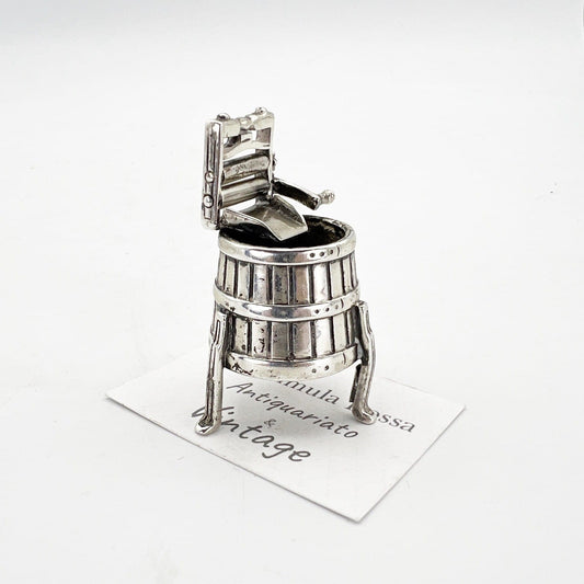 Microfusione in Argento Antico lavatoio 925 miniatura Vintage da collezione Categoria  Sheffield & Argento