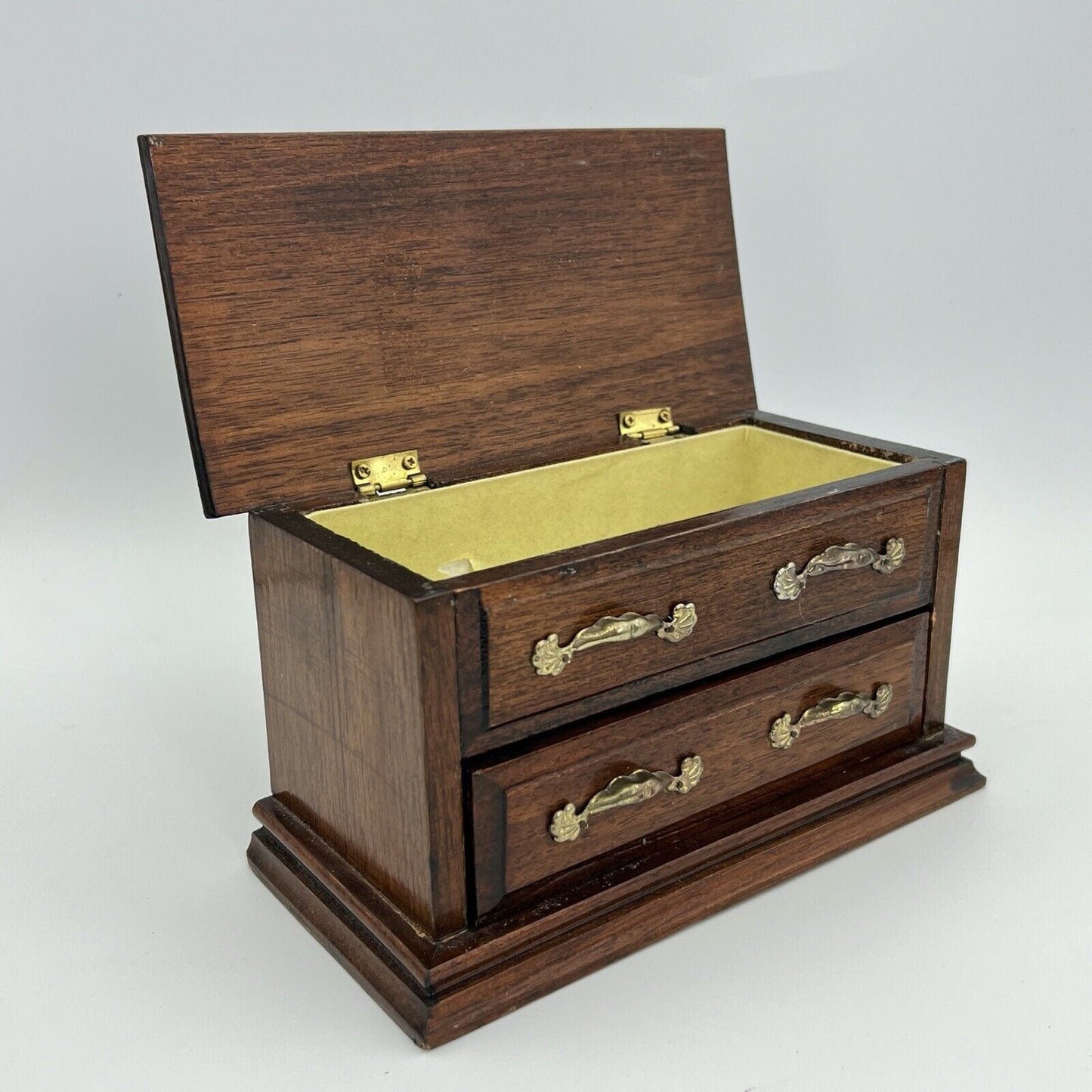 Mobile antico in miniatura Ribalta portagioie legno con cassetti stile 800 Comò Categoria  Giocattoli vintage