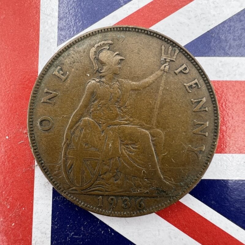 Moneta Antica Inglese da collezione 1 one Penny Anno 1936 Giorgio VI Regno Unito Categoria  Other