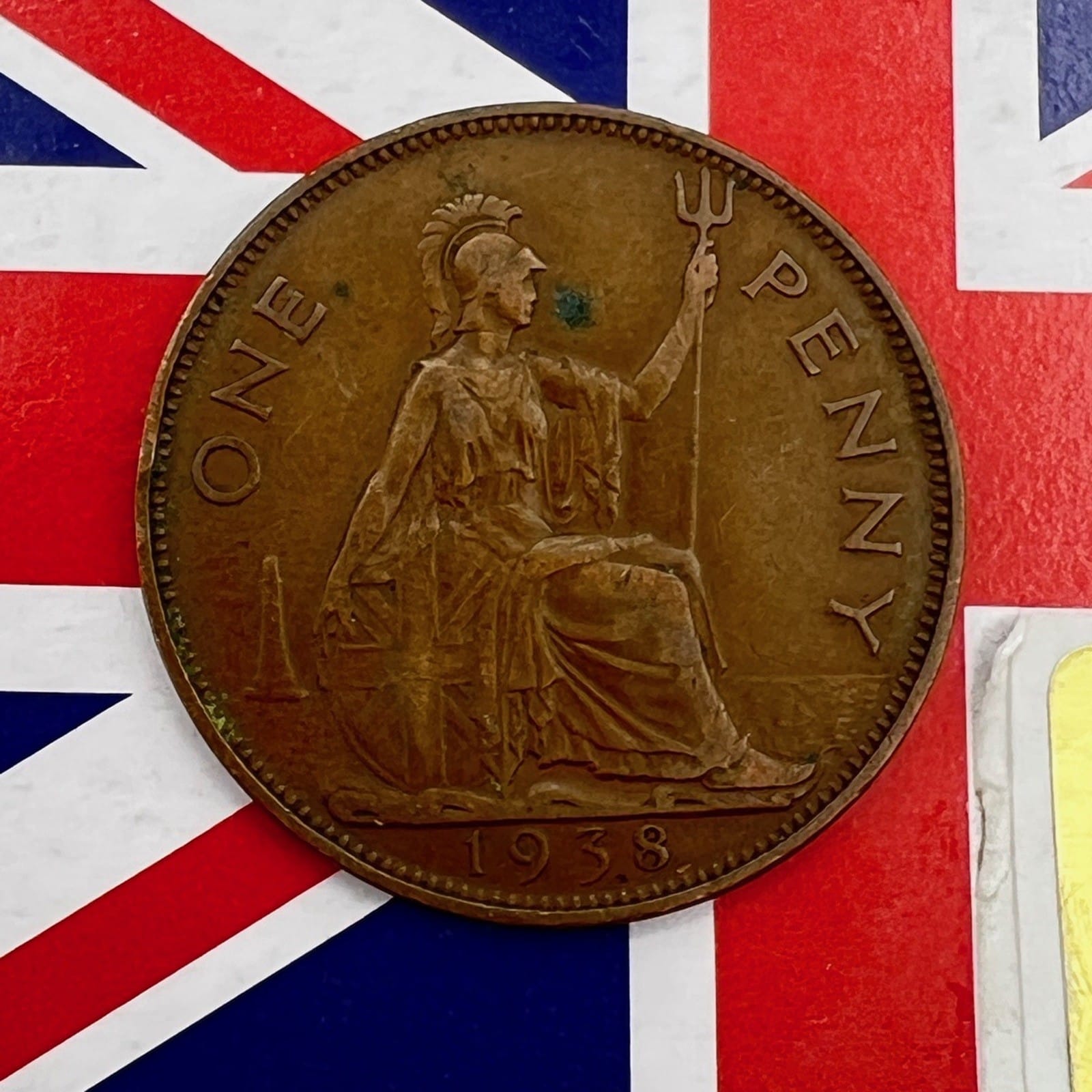 Moneta Antica Inglese da collezione 1 one Penny Anno 1938 Giorgio VI Regno Unito Categoria  Monete e banconote:Monete antiche:Altro monete antiche