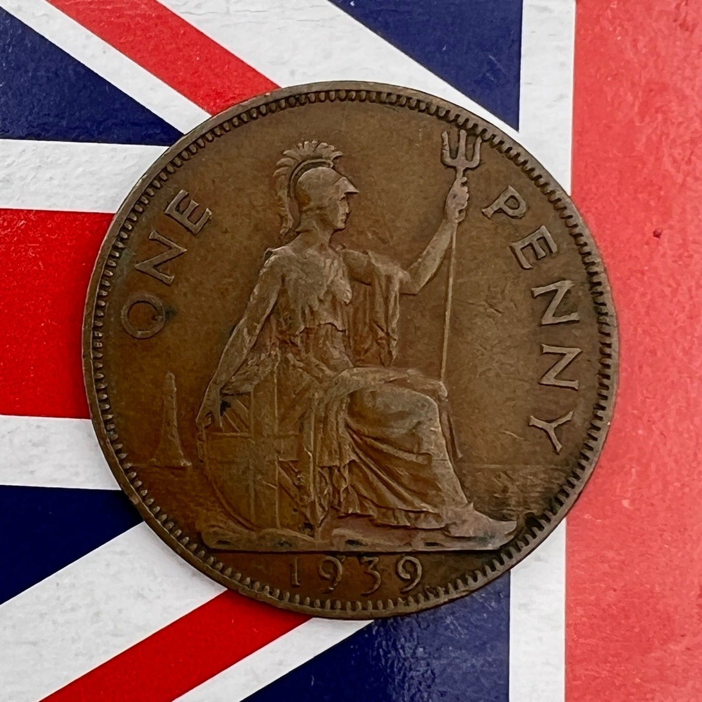 Moneta Antica Inglese da collezione 1 one Penny Anno 1939 Giorgio VI Regno Unito Categoria  Monete e banconote:Monete antiche:Altro monete antiche