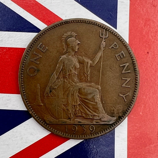 Moneta Antica Inglese da collezione 1 one Penny Anno 1939 Giorgio VI Regno Unito Categoria  Monete e banconote:Monete antiche:Altro monete antiche