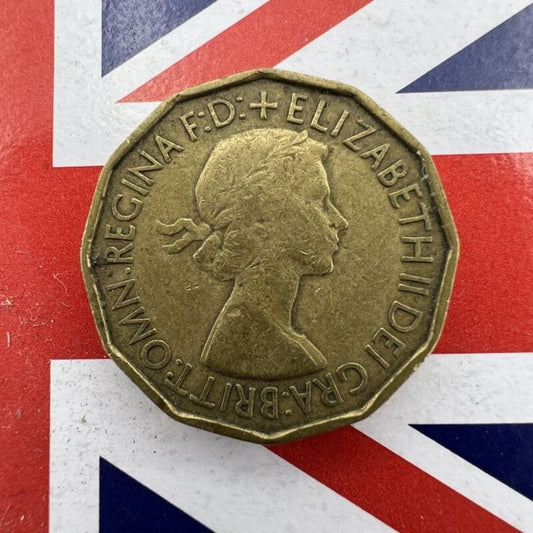 Moneta Antica Inglese Regina Elisabetta tre 3 THREE Pence Anno 1953  Regno Unito Categoria  Other
