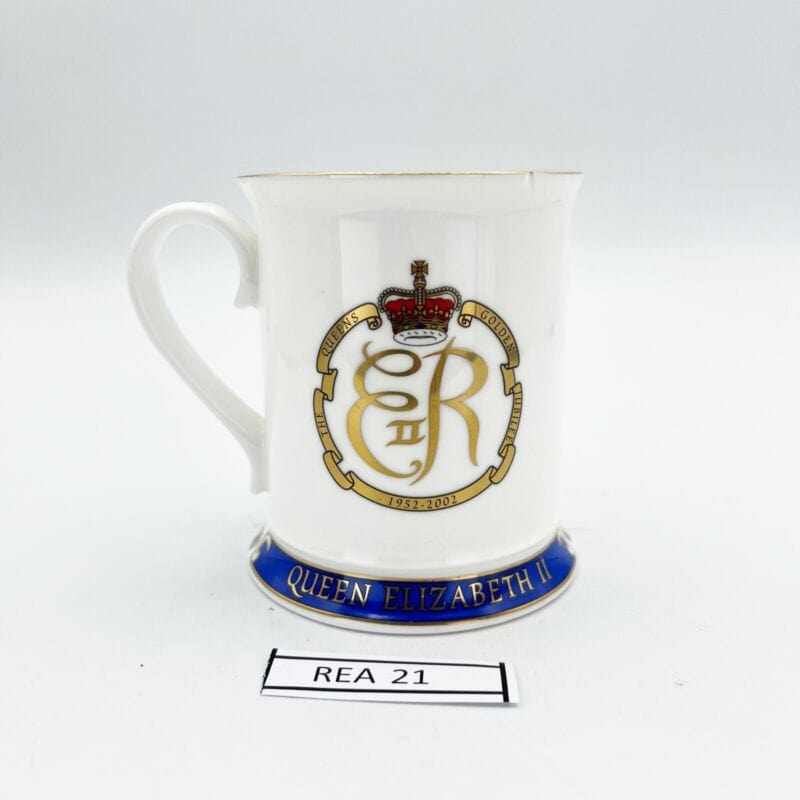 Mug tazza in Ceramica Inglese Regina Elisabetta Casa Reale Giubileo anno 2002 Categoria  Arte e antiquariato:Porcellana e ceramica:Altro porcellana e ceramica