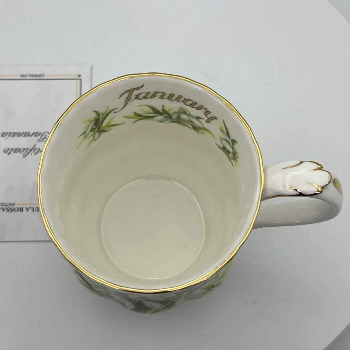 Mug Tazza in porcellana Royal Albert con mese di GENNAIO Flower of the Month 900 Categoria  Servizio tazze - Tazze