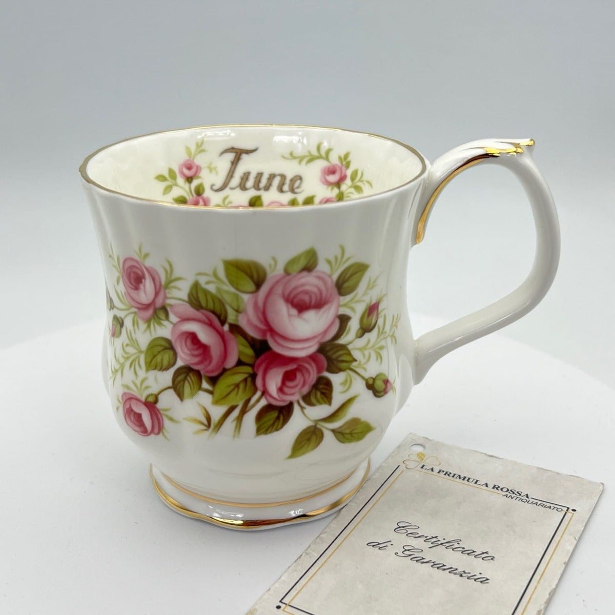 Mug Tazza in porcellana Royal Albert con mese di GIUGNO Flower of the Month 900 Categoria  Servizio tazze - Tazze
