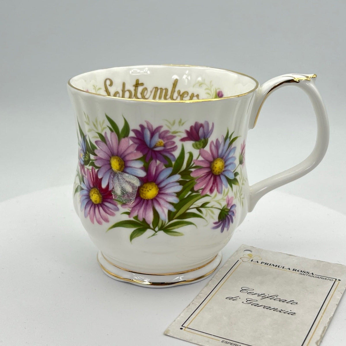Mug Tazza in porcellana Royal Albert con mese di SETTEMBRE Flower of the Month Categoria  Servizio tazze - Tazze
