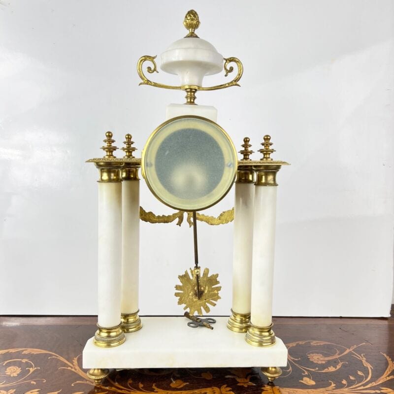 Orologio a Pendolo da Tavolo Antico Francese camino in marmo bronzo Funzionante Categoria  Orologi, Accessori & Ricambi