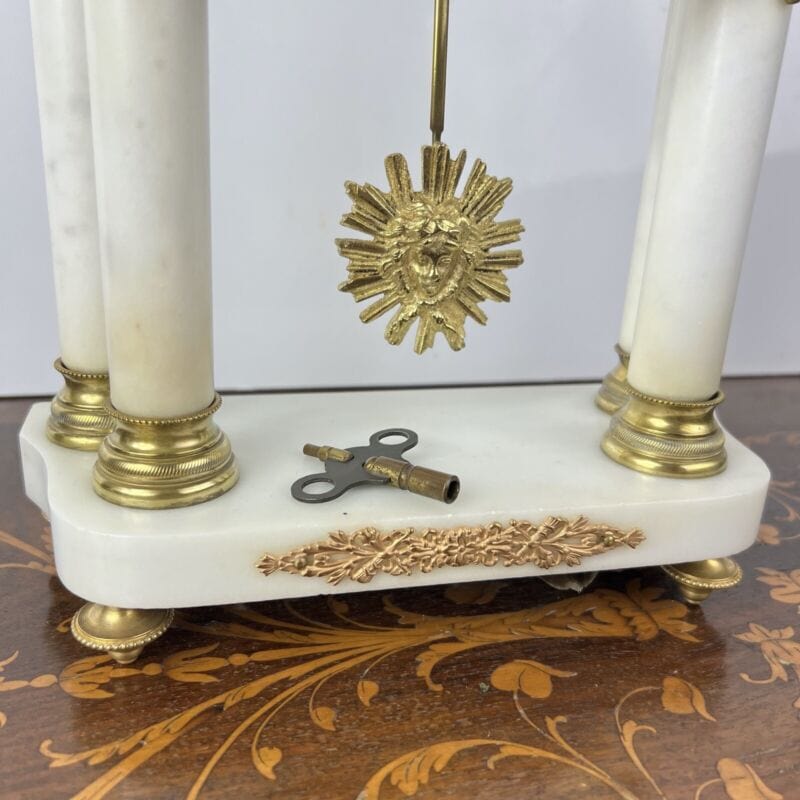 Orologio a Pendolo da Tavolo Antico Francese camino in marmo bronzo Funzionante Categoria  Orologi, Accessori & Ricambi