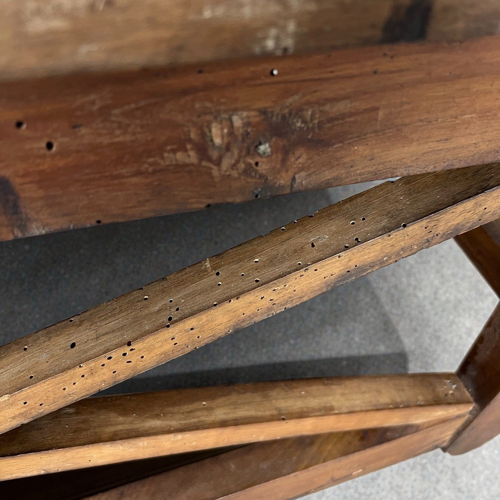 Panca antica in legno con schienale Grande cassapanca Baule epoca 800 italiano Categoria  Sedie