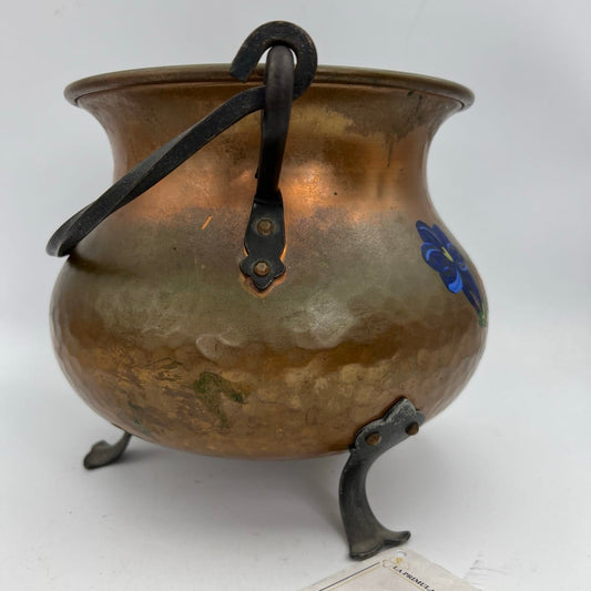 PENTOLA D'EPOCA IN RAME E FERRO SOUVENIR SVIZZERA VINTAGE SWISS COPPER KETTLE Categoria  Ottone