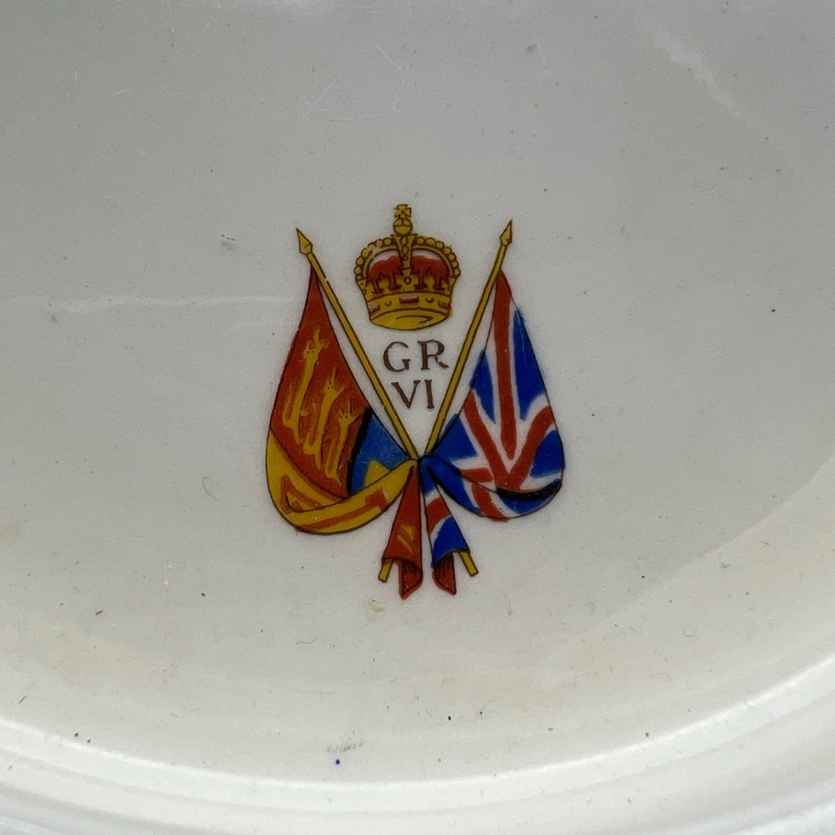 Piattino Ciotola in ceramica  Inglese Re Giorgio VI Casa Reale commemorativa Categoria  Boccali