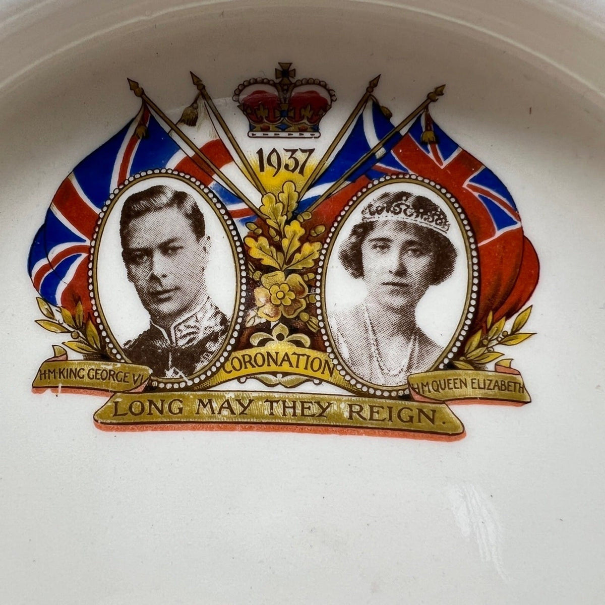 Piattino Ciotola in ceramica  Inglese Re Giorgio VI Casa Reale commemorativa Categoria  Boccali