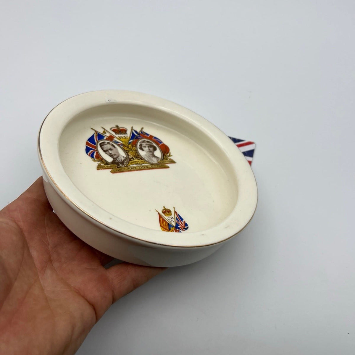 Piattino Ciotola in ceramica  Inglese Re Giorgio VI Casa Reale commemorativa Categoria  Boccali