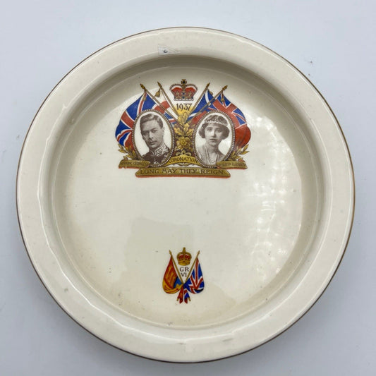 Piattino Ciotola in ceramica  Inglese Re Giorgio VI Casa Reale commemorativa Categoria  Boccali