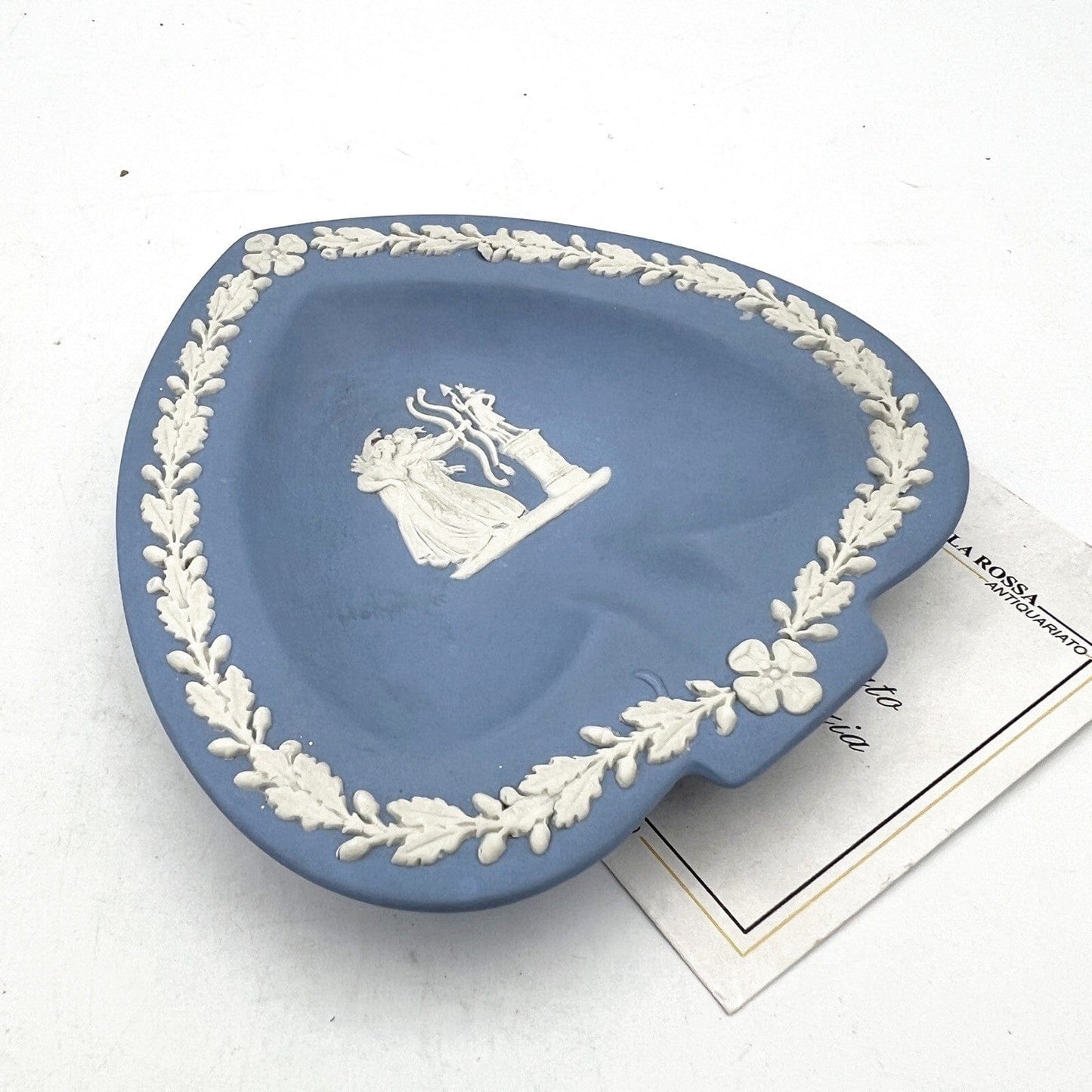 Piattino Cuore in porcellana Inglese Wedgwood celeste Vintage stile neoclassico Categoria  Vasi e Portafiori