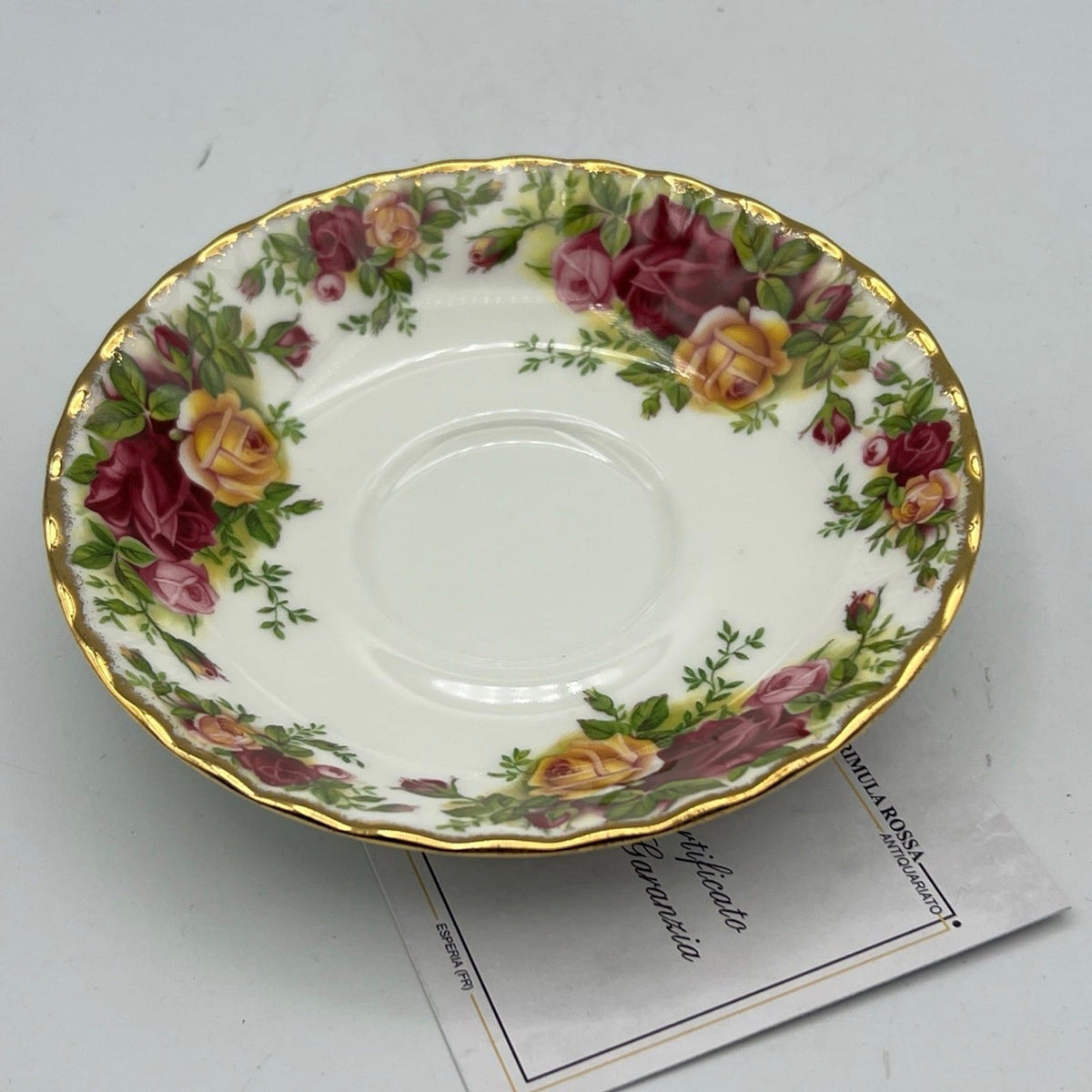 Piattino da tè The in porcellana Royal Albert serie Old Country Roses 1962 14 cm Categoria  Piatti e Piattini