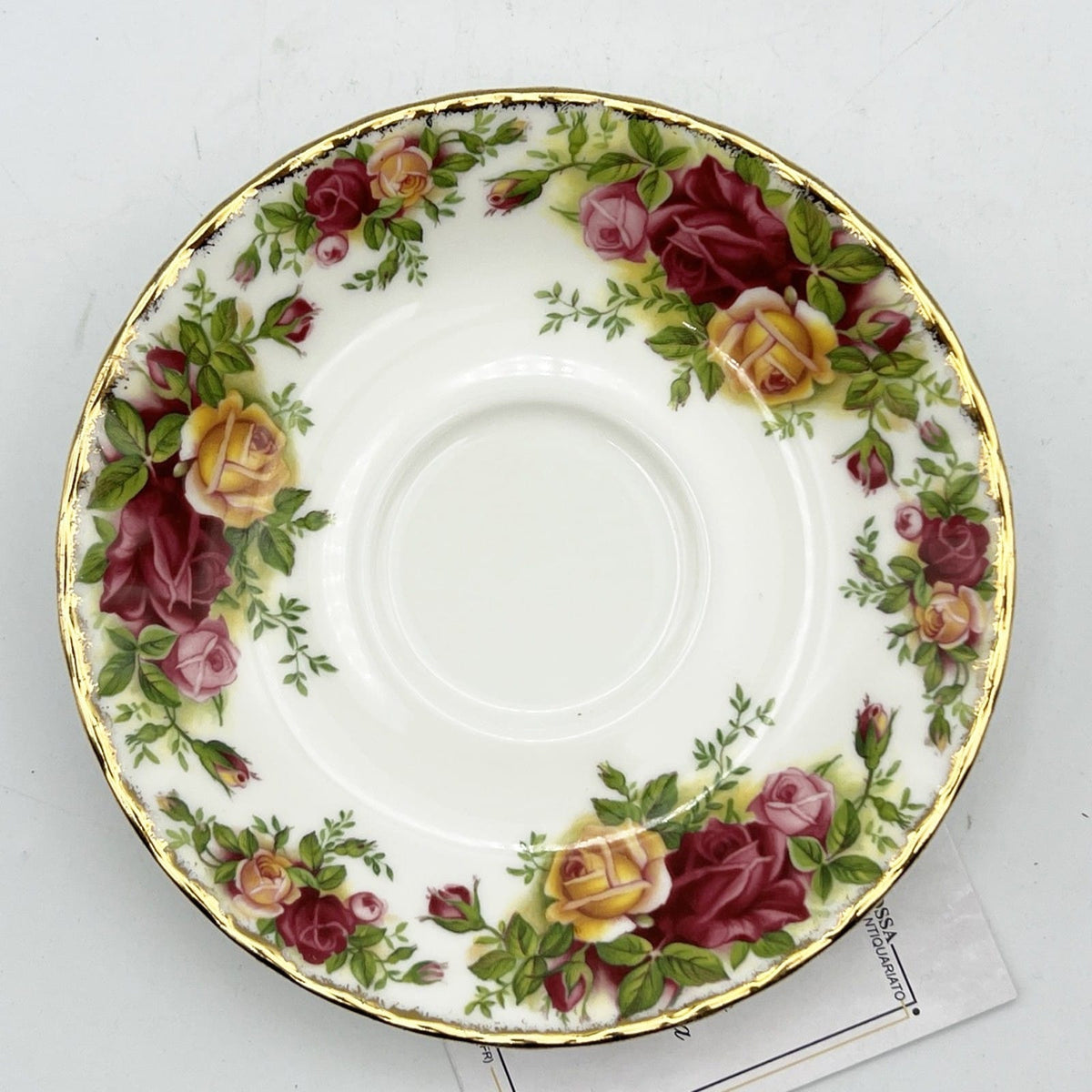 Piattino da tè The in porcellana Royal Albert serie Old Country Roses 1962 14 cm Categoria  Piatti e Piattini
