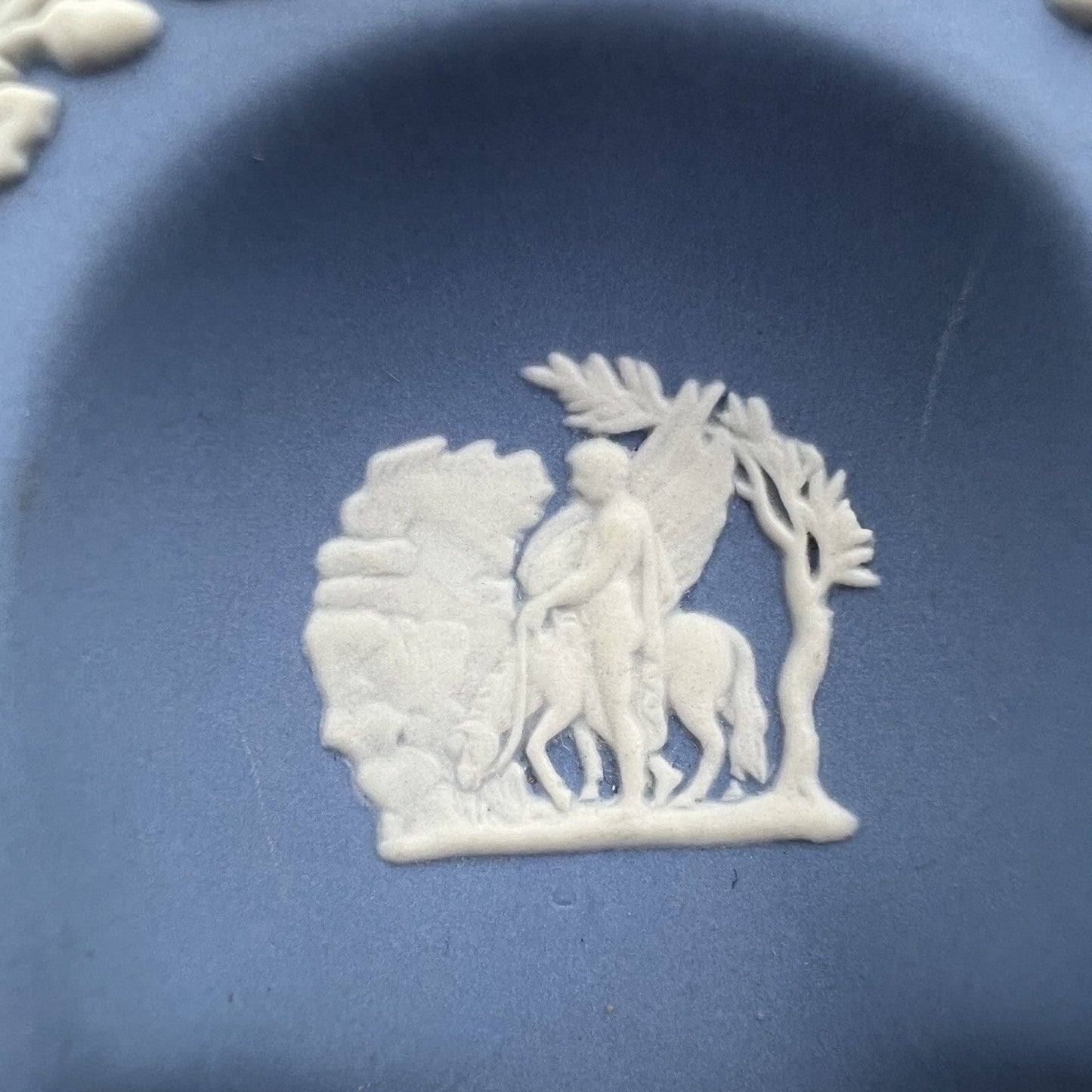 Piattino in porcellana Inglese Wedgwood Celeste Azzurro Vintage Trifoglio 1977 Categoria  Vasi e Portafiori