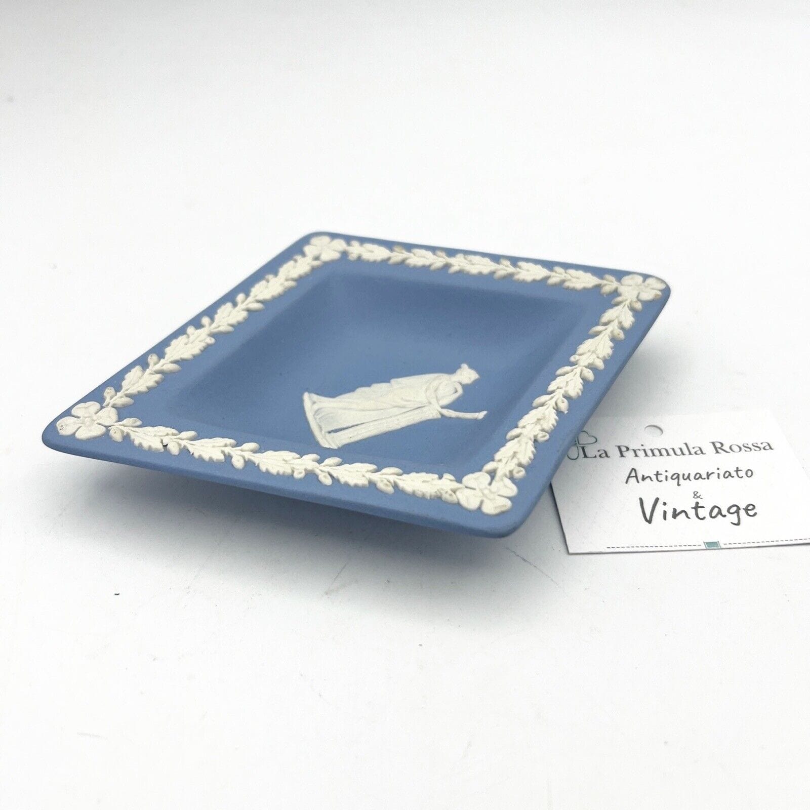 Piattino in porcellana Inglese Wedgwood Celeste Azzurro Vintage Vassoietto Rombo Categoria  Piatti e Piattini