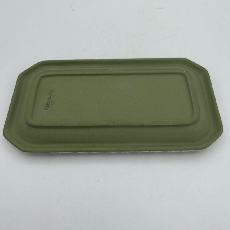 Piattino in porcellana Inglese Wedgwood Verde Vintage stile antico 900 Categoria  Vasi e Portafiori