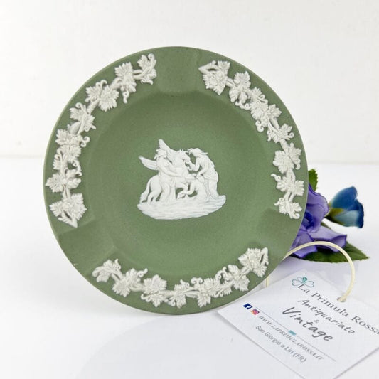 Piattino in porcellana Inglese Wedgwood verde Vintage stile neoclassico 900 Categoria  Vasi e Portafiori