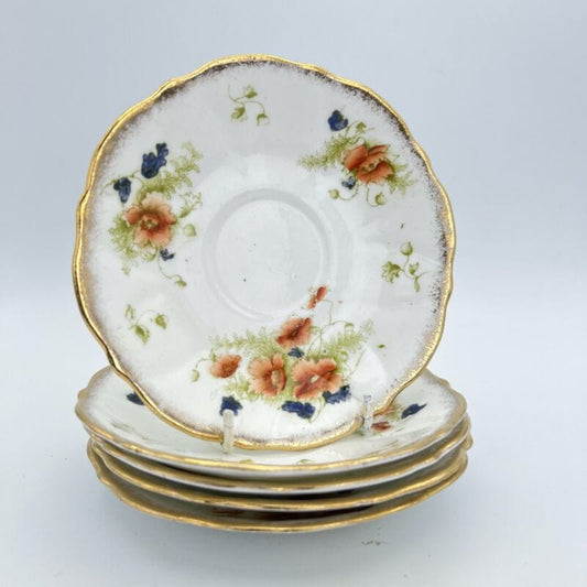 Piattino piatto antico inglese in porcellana bone china Epoca 900 dipinto fiori Categoria  Ceramiche e Porcellane