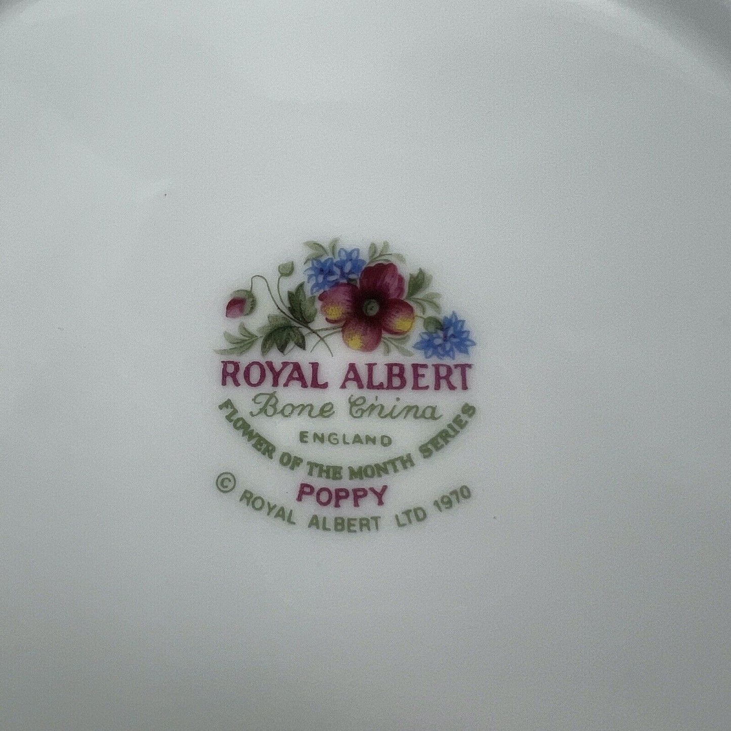 Piattino piatto da dolce per tazza tazzina Royal Albert con mese inglese AGOSTO Categoria  Servizio tazze - Tazze