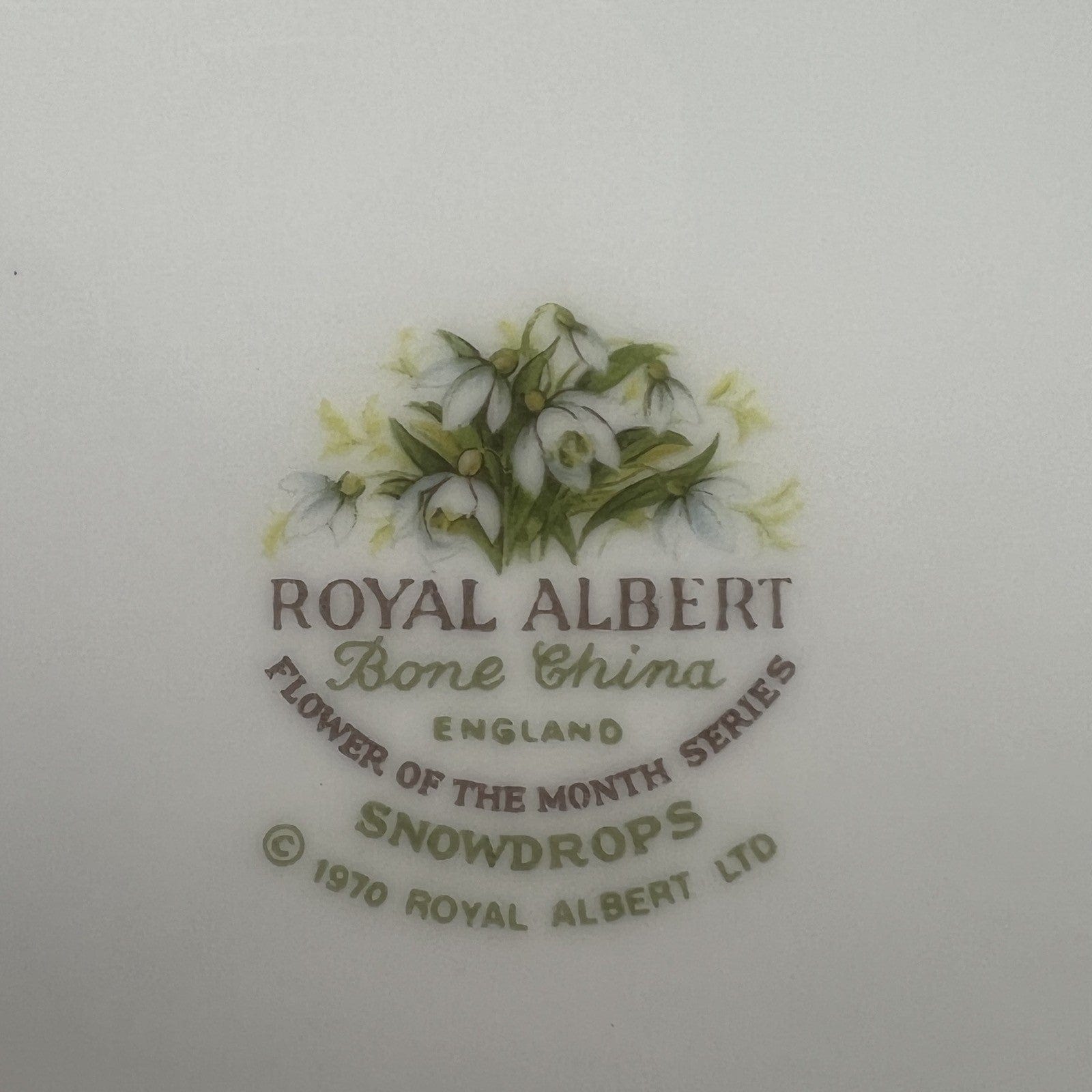 Piattino piatto da dolce per tazza tazzina Royal Albert con mese inglese GENNAIO Categoria  Servizio tazze - Tazze