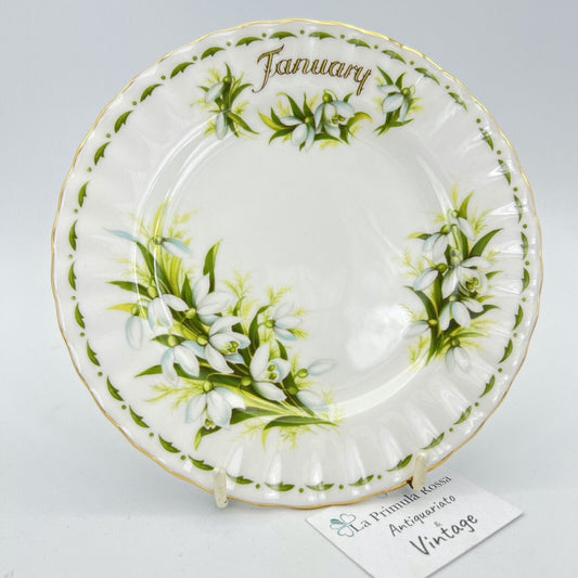 Piattino piatto da dolce per tazza tazzina Royal Albert con mese inglese GENNAIO Categoria  Servizio tazze - Tazze