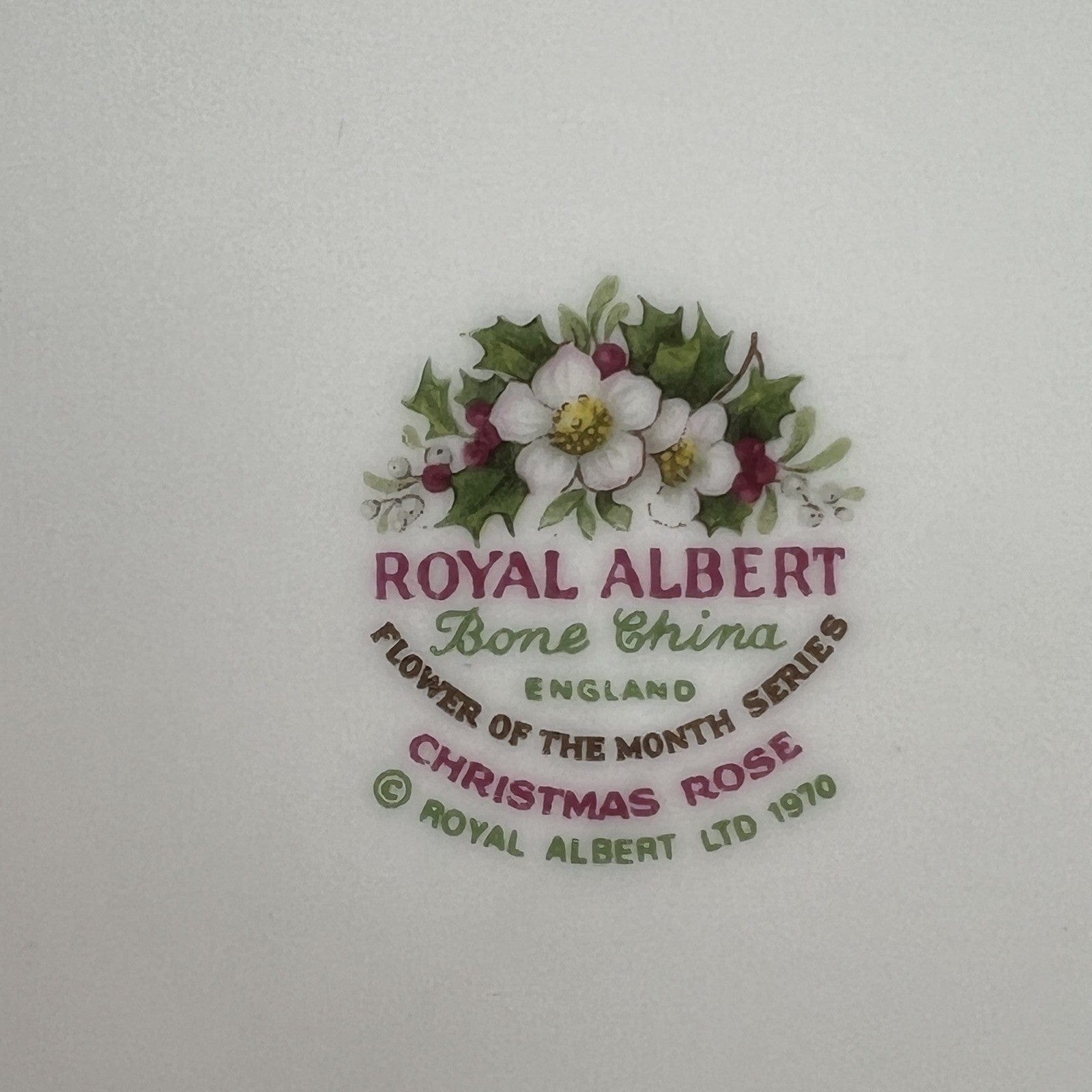Piattino piatto da dolce per tazza tazzina Royal Albert mese inglese DICEMBRE Categoria  Servizio tazze - Tazze