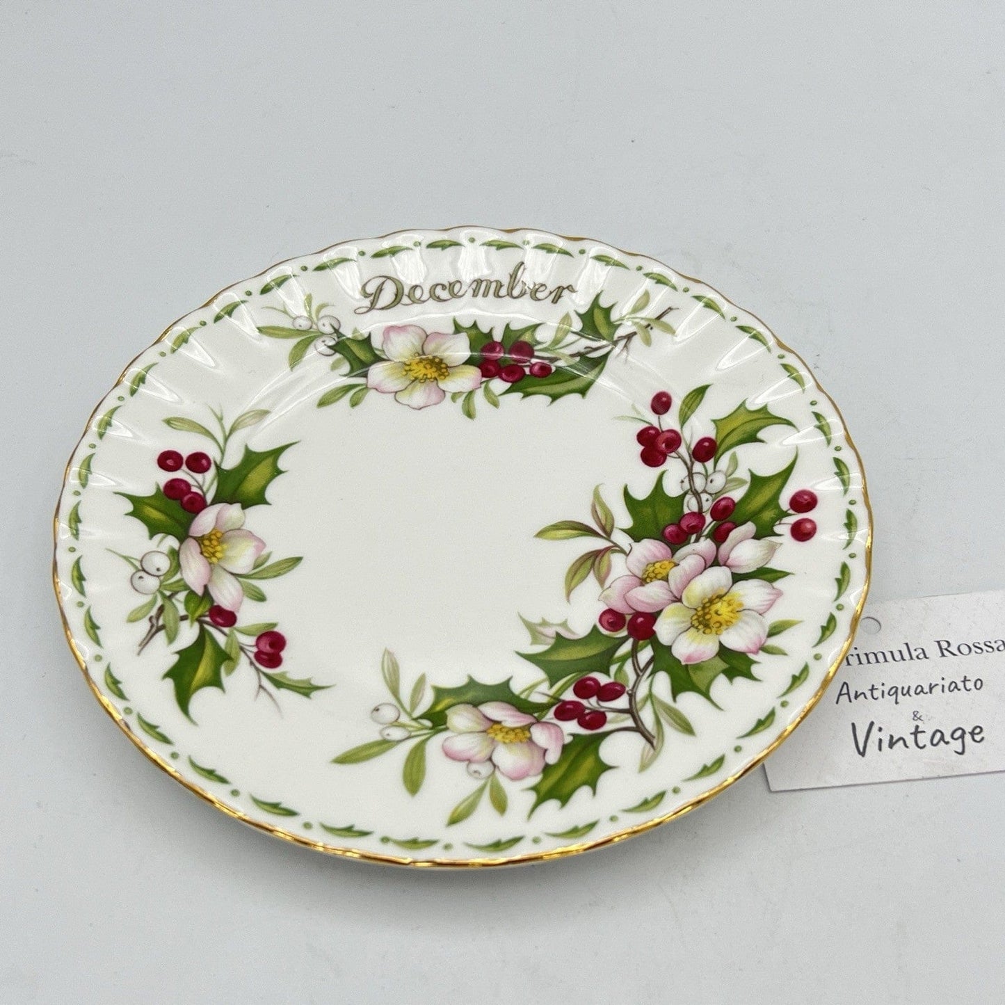 Piattino piatto da dolce per tazza tazzina Royal Albert mese inglese DICEMBRE 16 Categoria  Servizio tazze - Tazze