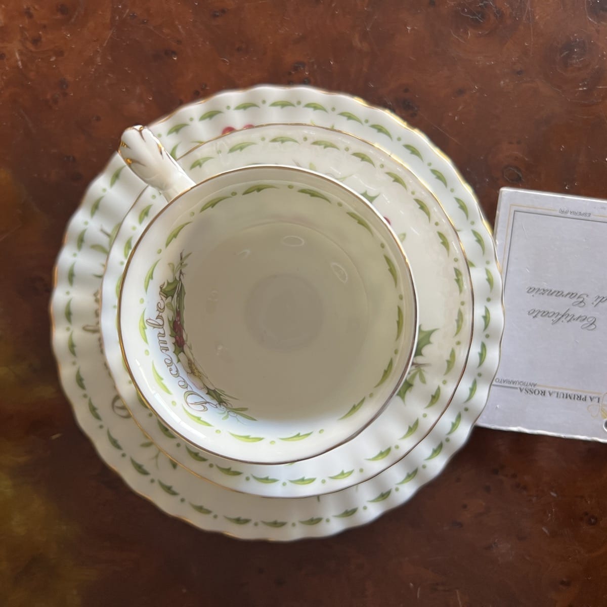 Piattino piatto da dolce per tazza tazzina Royal Albert mese inglese DICEMBRE 16 Categoria  Servizio tazze - Tazze