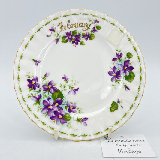 Piattino piatto da dolce per tazza tazzina Royal Albert  mese inglese FEBBRAIO Categoria  Servizio tazze - Tazze