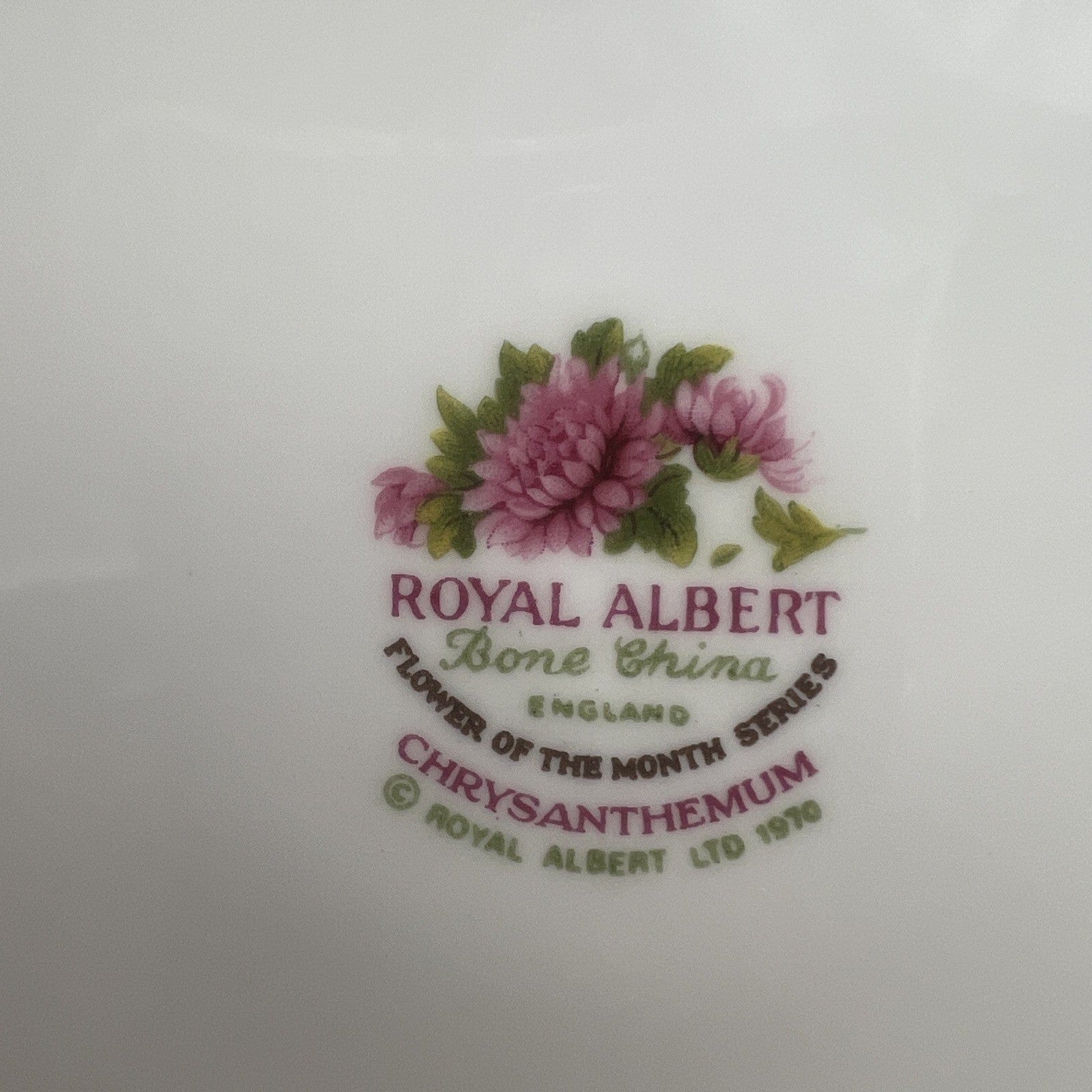Piattino piatto da dolce per tazza tazzina Royal Albert mese inglese NOVEMBRE Categoria  Servizio tazze - Tazze