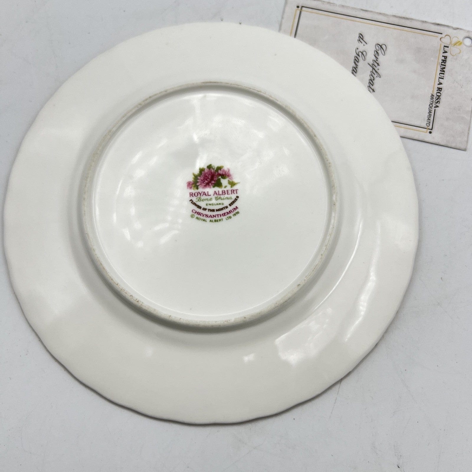 Piattino piatto da dolce per tazza tazzina Royal Albert mese inglese NOVEMBRE Categoria  Servizio tazze - Tazze