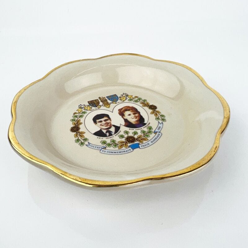 Piattino Vintage Inglese Matrimonio Principe Andrea Sarah e Ferguson Reale 1986 Categoria  Ceramiche e Porcellane