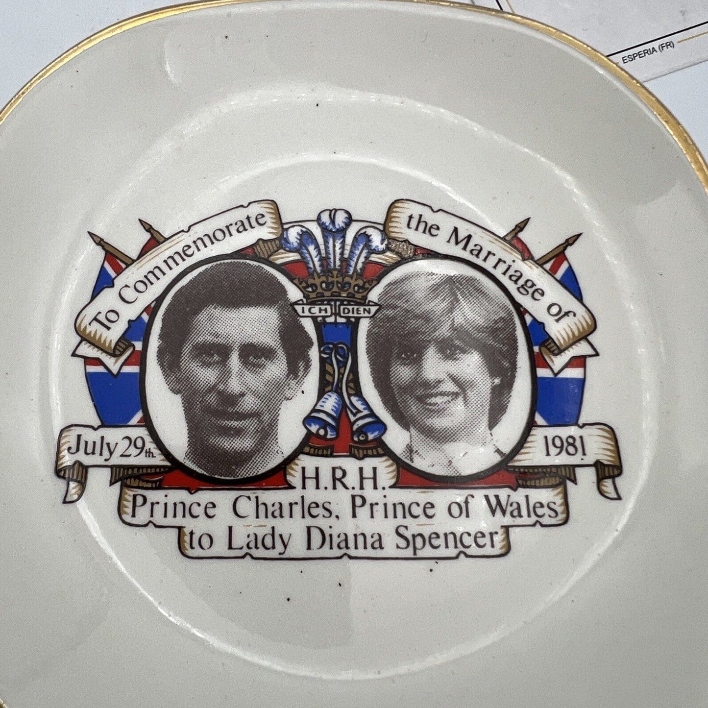 Piattino Vintage Inglese Matrimonio Principe Carlo  e Lady Diana Casa Reale 1981 Categoria  Piatti e Piattini