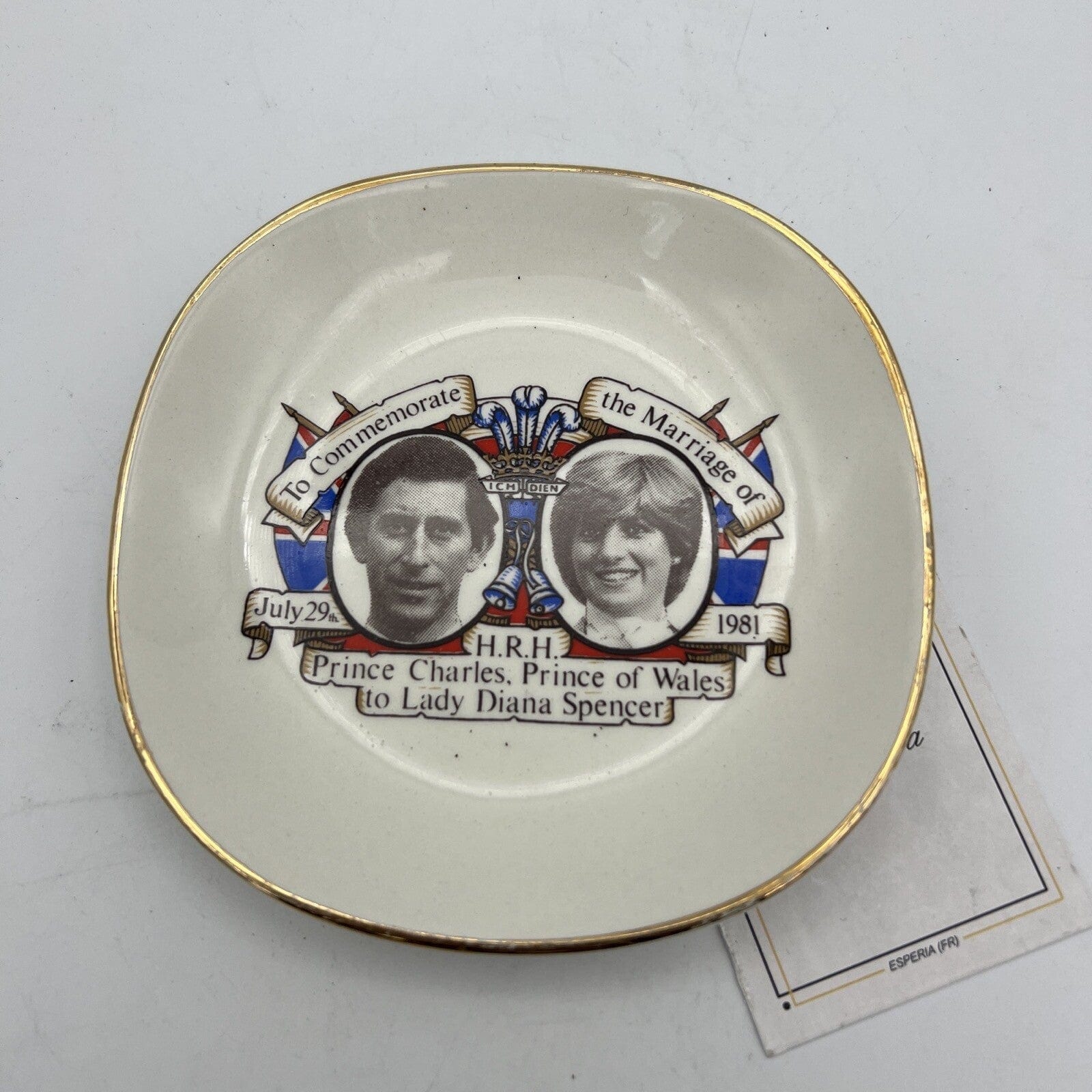 Piattino Vintage Inglese Matrimonio Principe Carlo  e Lady Diana Casa Reale 1981 Categoria  Piatti e Piattini