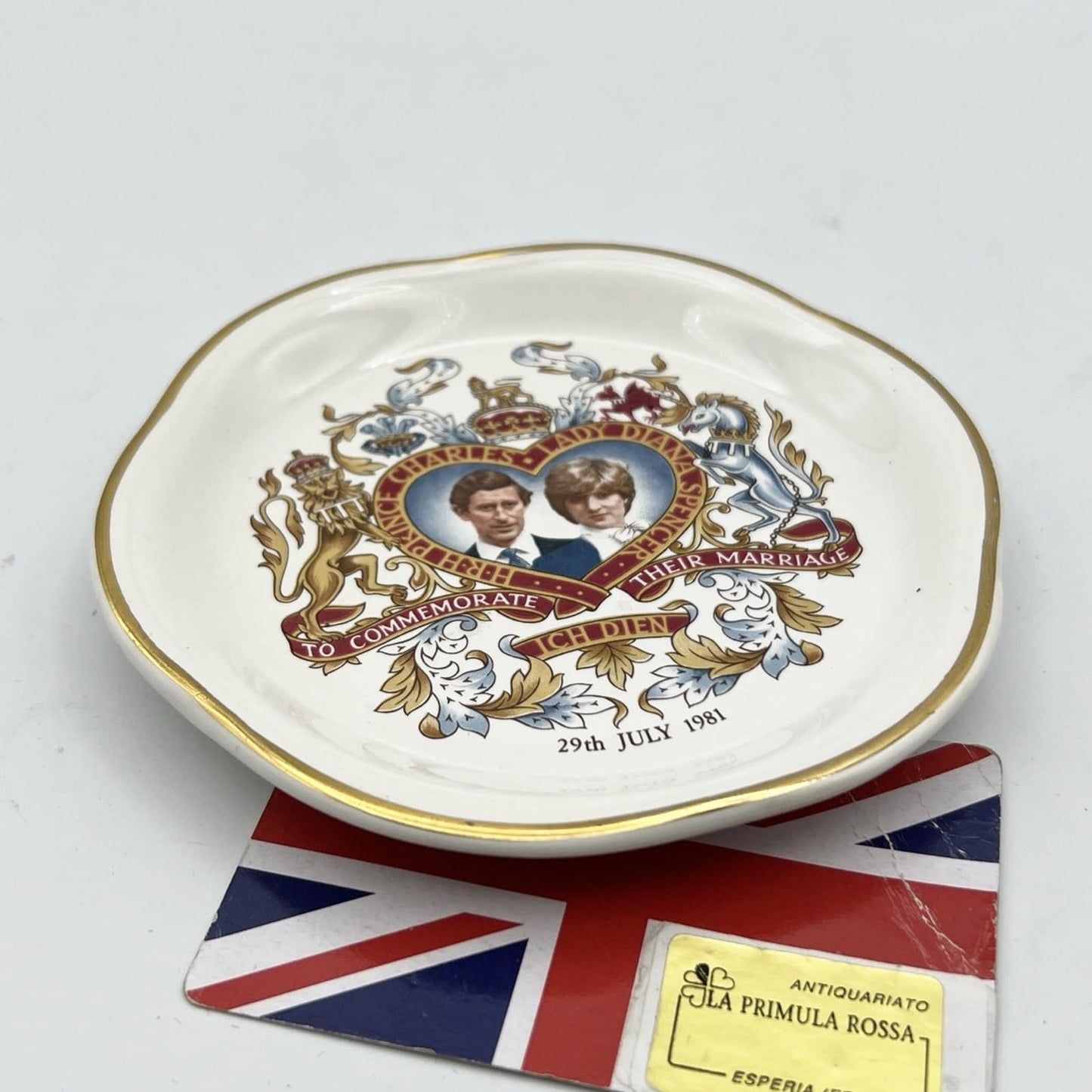 Piattino Vintage Inglese Matrimonio Principe Carlo e Lady Diana Casa Reale 1981 Categoria  Piatti e Piattini