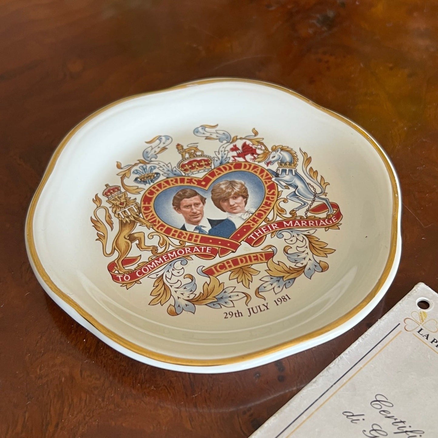 Piattino Vintage Inglese Matrimonio Principe Carlo e Lady Diana Casa Reale 1981 Categoria  Piatti e Piattini