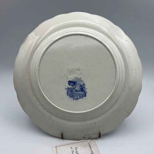 Piatto Antico 800 da portata in ceramica  terraglia colore bianco e blu decoro Categoria  Piatti Vassoio