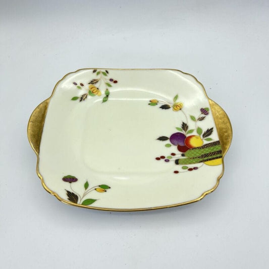 Piatto antico Giapponese vassoio in porcellana per dolci epoca 1940 decoro Oro Categoria  Piatti Vassoio