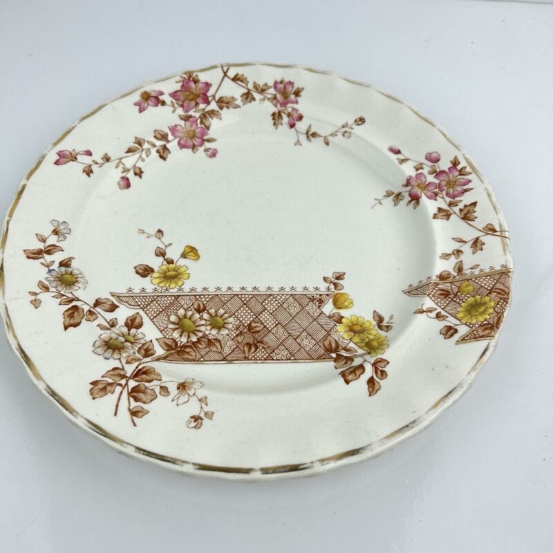 Piatto antico inglese in ceramica Keeling & Co  Vecchio piatto piano epoca 800 Categoria  Ceramiche e Porcellane