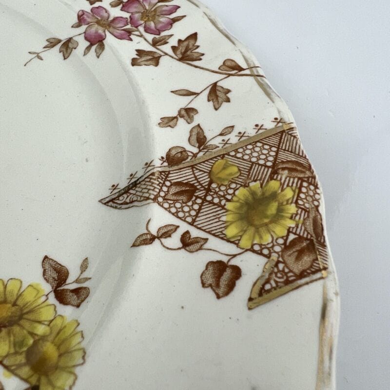 Piatto antico inglese in ceramica Keeling & Co  Vecchio piatto piano epoca 800 Categoria  Ceramiche e Porcellane