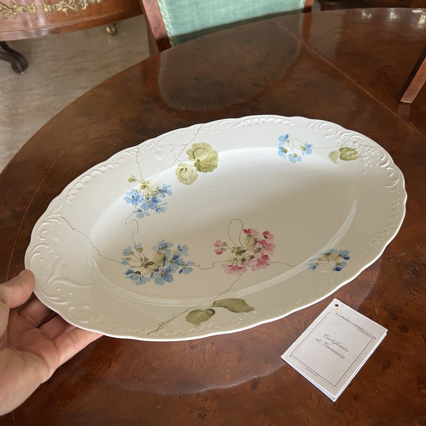 Piatto Antico Richard Ginori in porcellana bianca Vassoio ovale da portata '20 Categoria  Piatti e Piattini