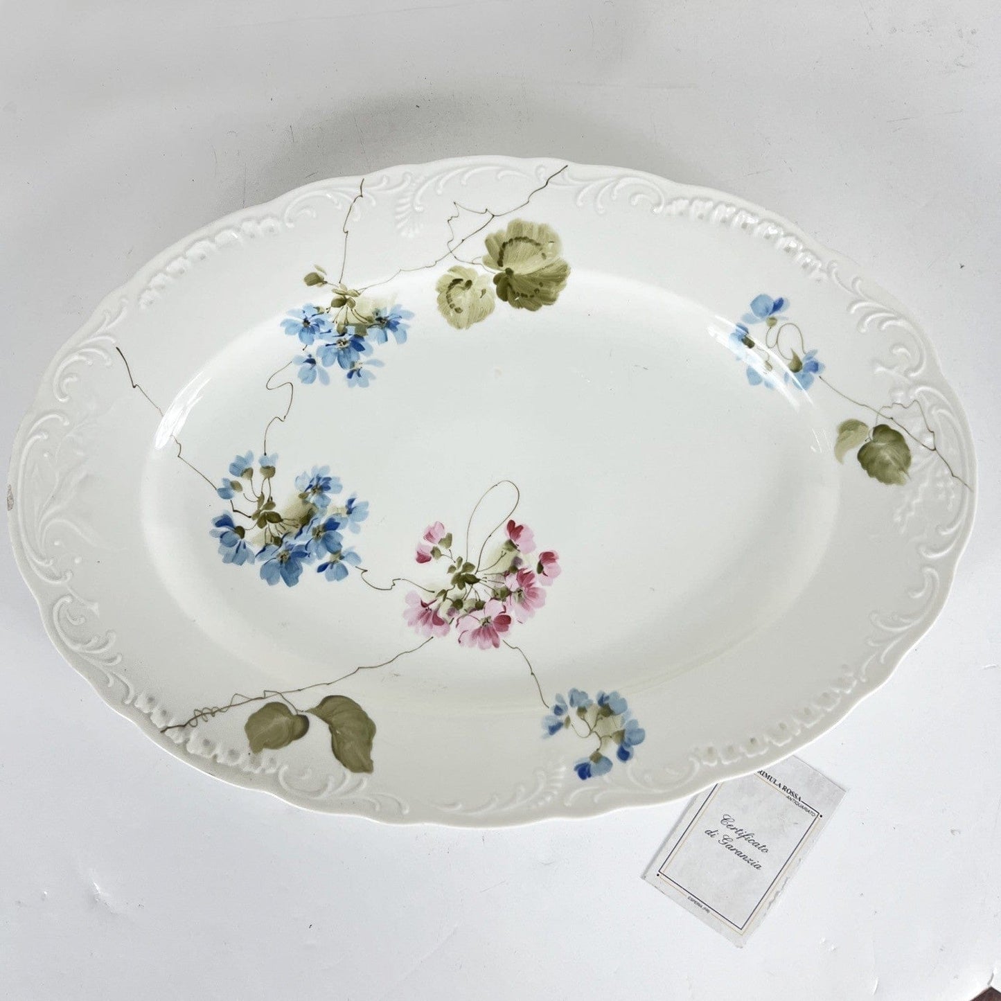 Piatto Antico Richard Ginori in porcellana bianca Vassoio ovale da portata '20 Categoria  Piatti e Piattini