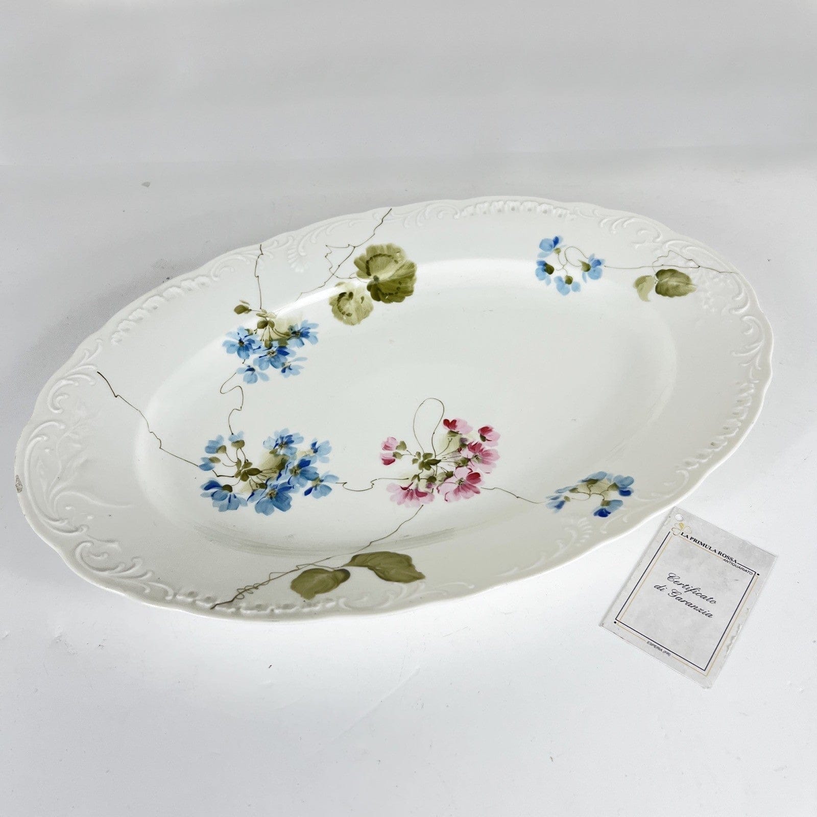 Piatto Antico Richard Ginori in porcellana bianca Vassoio ovale da portata '20 Categoria  Piatti e Piattini