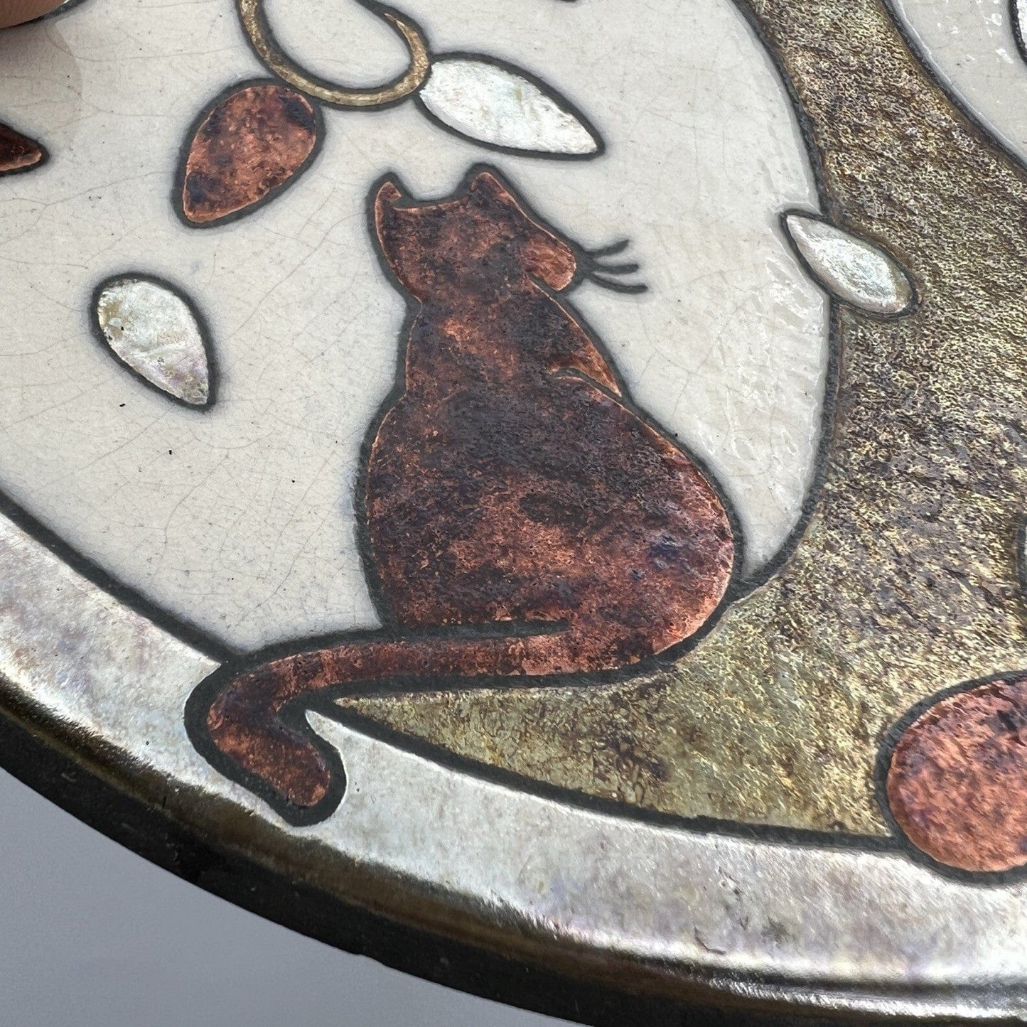 Piatto da collezione in ceramica Albero della Vita Gatto Antonio Zaccarella Raku Categoria  Piatti e Piattini