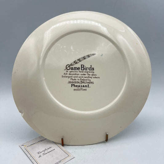 Piatto da collezione vintage in ceramica decoro Fagiano uccelli Cacciagione Categoria  Piatti Vassoio